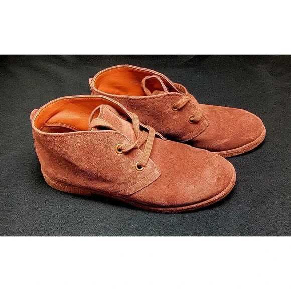 Lucky Brand Shoes - Lucky Brand Emilia Taupe Suede Chukka Ankle Booties Women’s Size 8 Lace-Up EUC